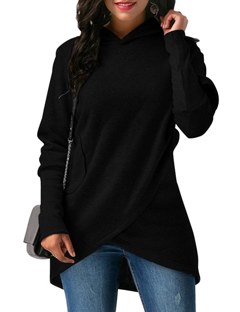 WAJAT Womens Long Sleeves With Pocket Coat Jacket Hooded Sweatshirt ...