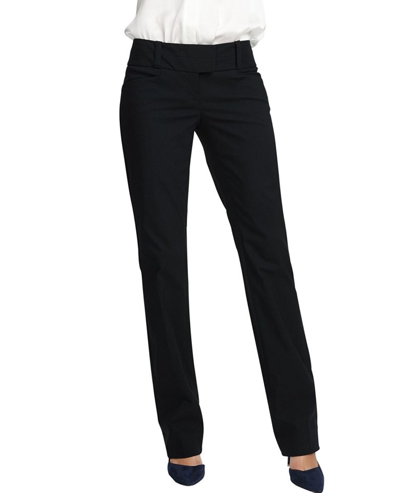 YTUIEKY Women's Straight Pants For Work Casual Wear Stretch Black - Shop2online best woman's 
