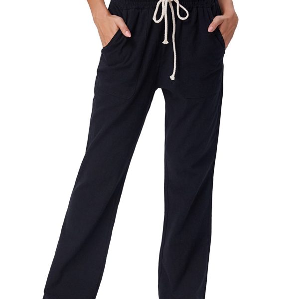 GRACE KARIN Women's Drawstring Linen Pants - Shop2online best woman's ...