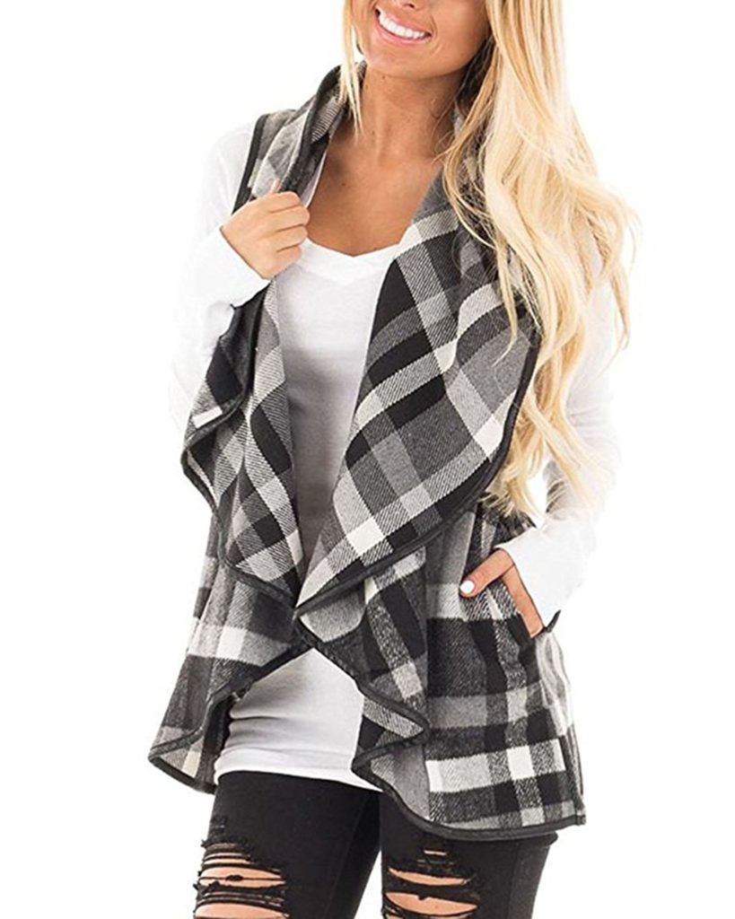 Womens Sleeveless Woolen Jackets Lapel Casual Work Office