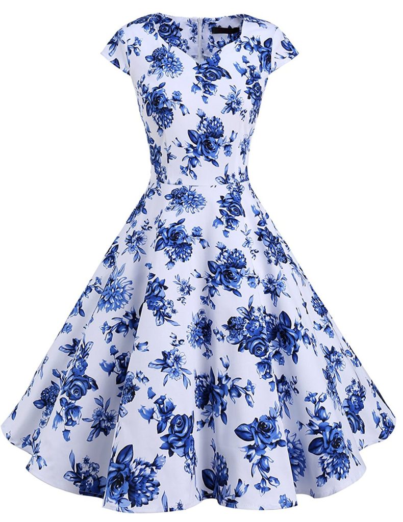 DRESSTELLS Retro 1950s Cocktail Dresses Vintage Swing Dress With Cap ...