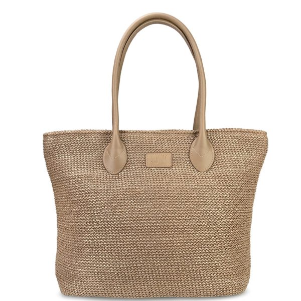 Hoxis Weekender Lightweight Synthetic Straw Shopper Tote Womens ...