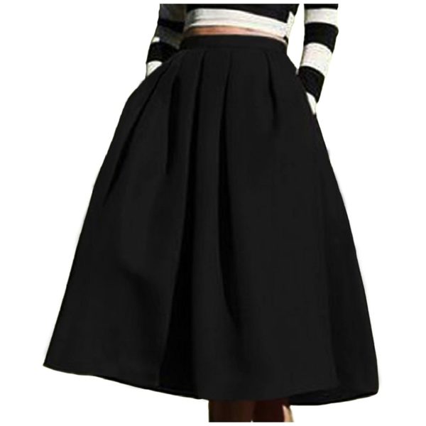 yige Women’s High Waisted A line Skirt Skater Pleated Full Midi Skirt ...