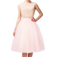 Wedding Planning Women’s A Line Short Knee Length Tutu Tulle Prom Party ...
