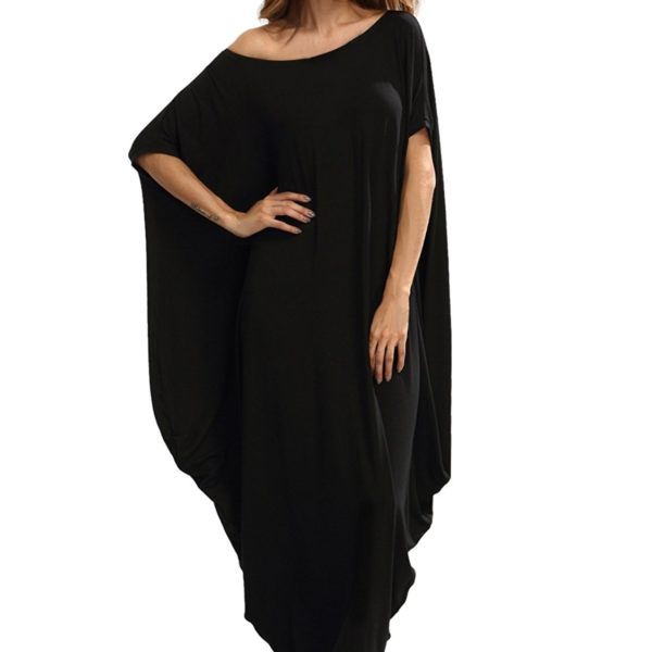 Verdusa Women's Boho One Off Shoulder Caftan Sleeve Harem Maxi Dress ...