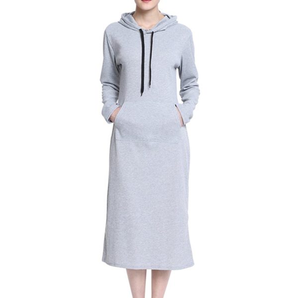 KOERIM Women Casual Knit Long Sleeve Hoodie Dress Slim Fit Sweater ...