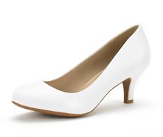 DREAM PAIRS LUVLY Women’s Bridal Wedding Party Low Heel Pump Shoes ...