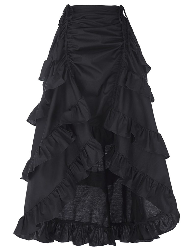 Belle Poque Women’s Costume Steampunk Cocktail Party Skirts Black High ...