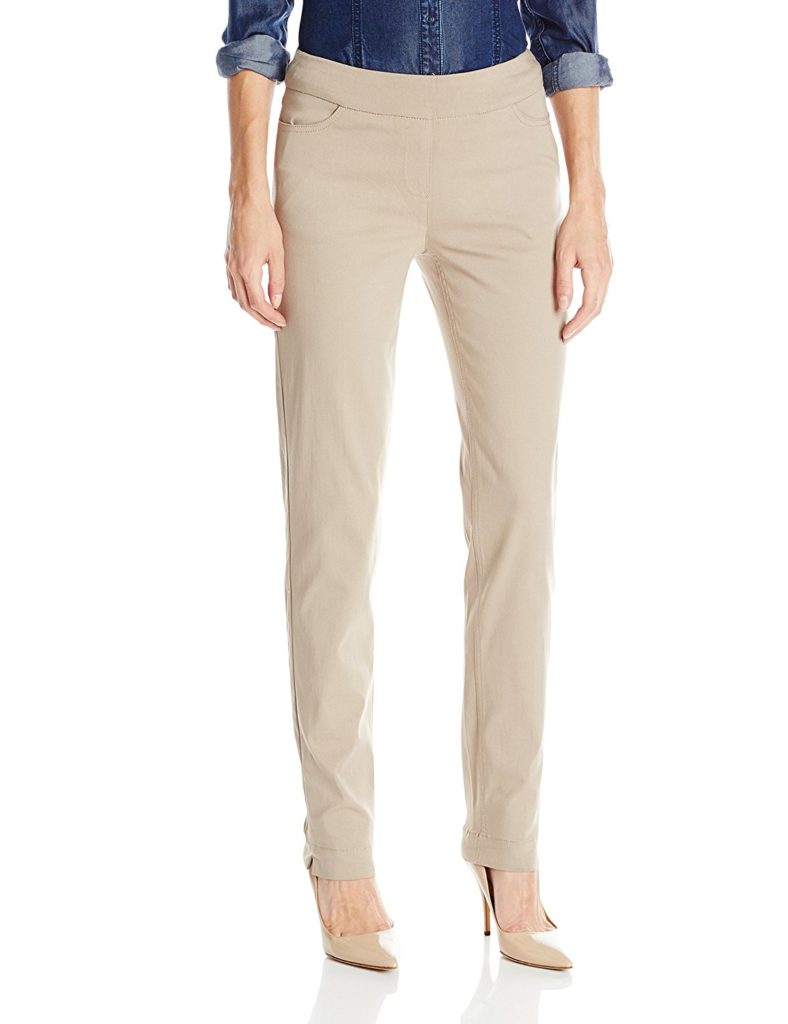 SLIM-SATION Women’s Regular Pull-On Straight-Leg Pant With Pockets ...