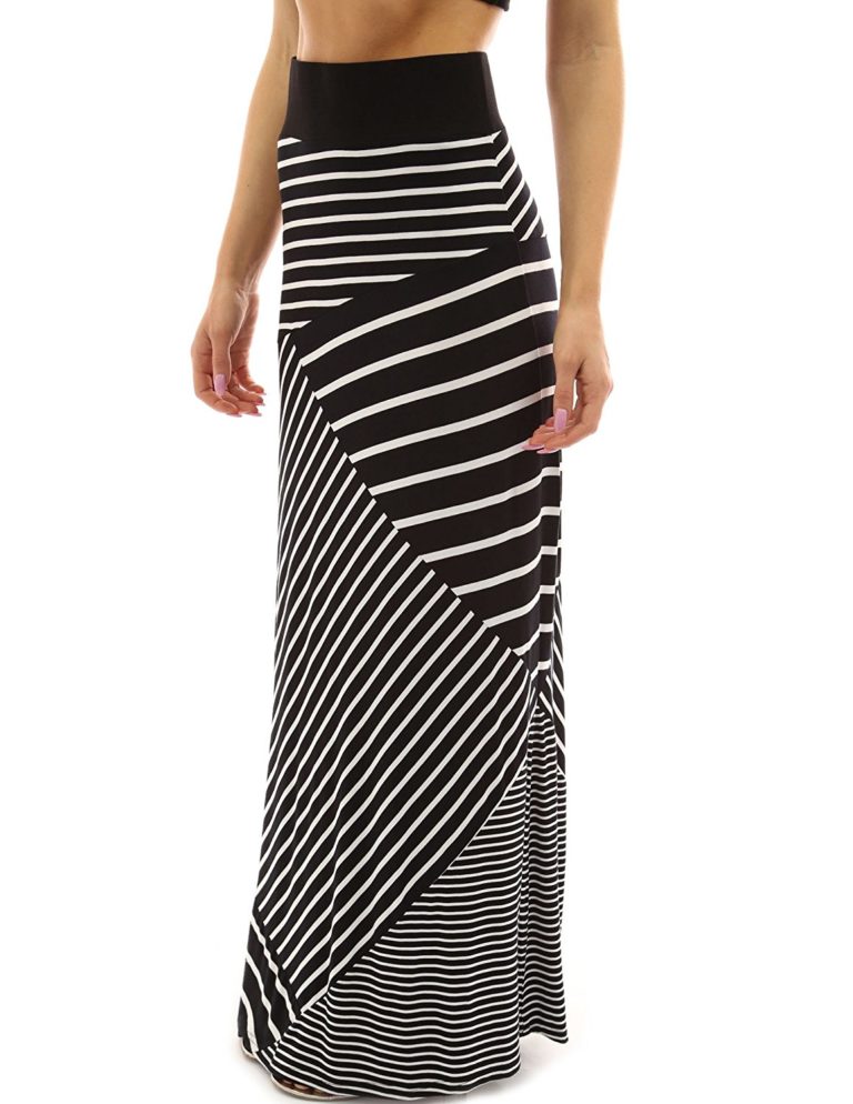 PattyBoutik Striped Geometric Full Length Maxi Skirt – Shop2online best ...